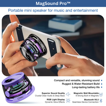 MagSound Pro™ Portable Bluetooth Speaker