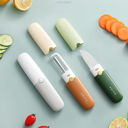 2-in-1 Fruit-Vegetable Knife & Peeler