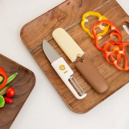 2-in-1 Fruit-Vegetable Knife & Peeler