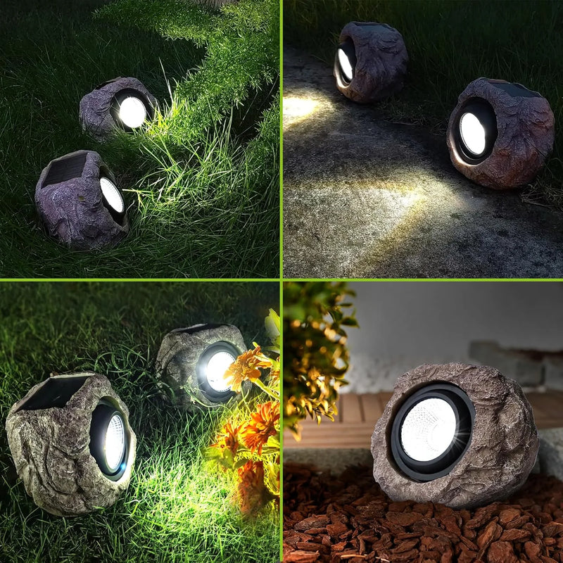 Solar Powered LED Rock Lamp