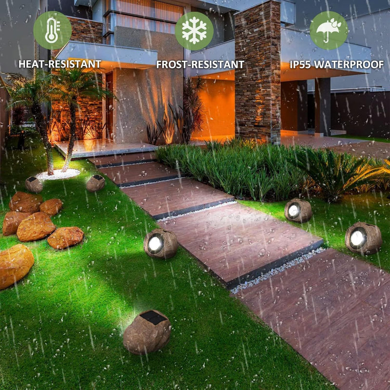 Solar Powered LED Rock Lamp