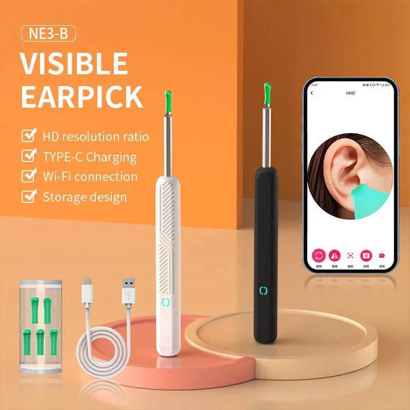 HD Wireless Ear Wax Cleaner Kit with Camera