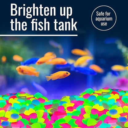 GLOWING STONE - Glow In Dark Garden Pebbles (Pack of 100 Pcs)